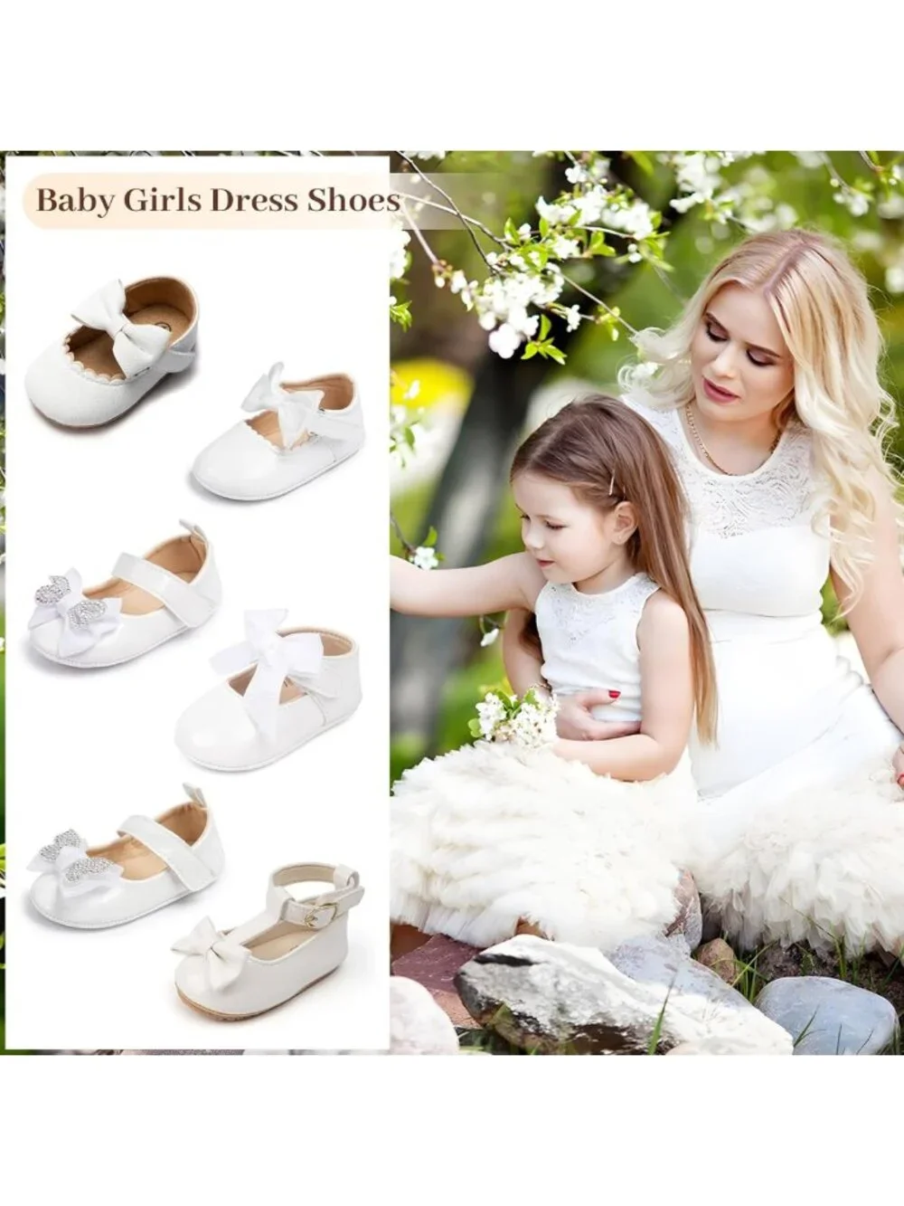 Cute Baby Girls' Mary Jane Flats - Infant Princess Dress Shoes for Special